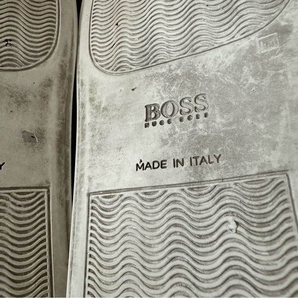 Hugo Boss Women White Leather Low-Top Sneakers 39 (Made In Italy) - Picture 6 of 11